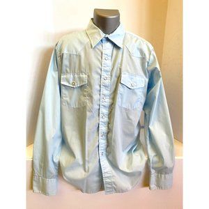 MALCO MODES   Western Pearl Snap Button SHIRT Cowboy Rockabilly 17 /35 large